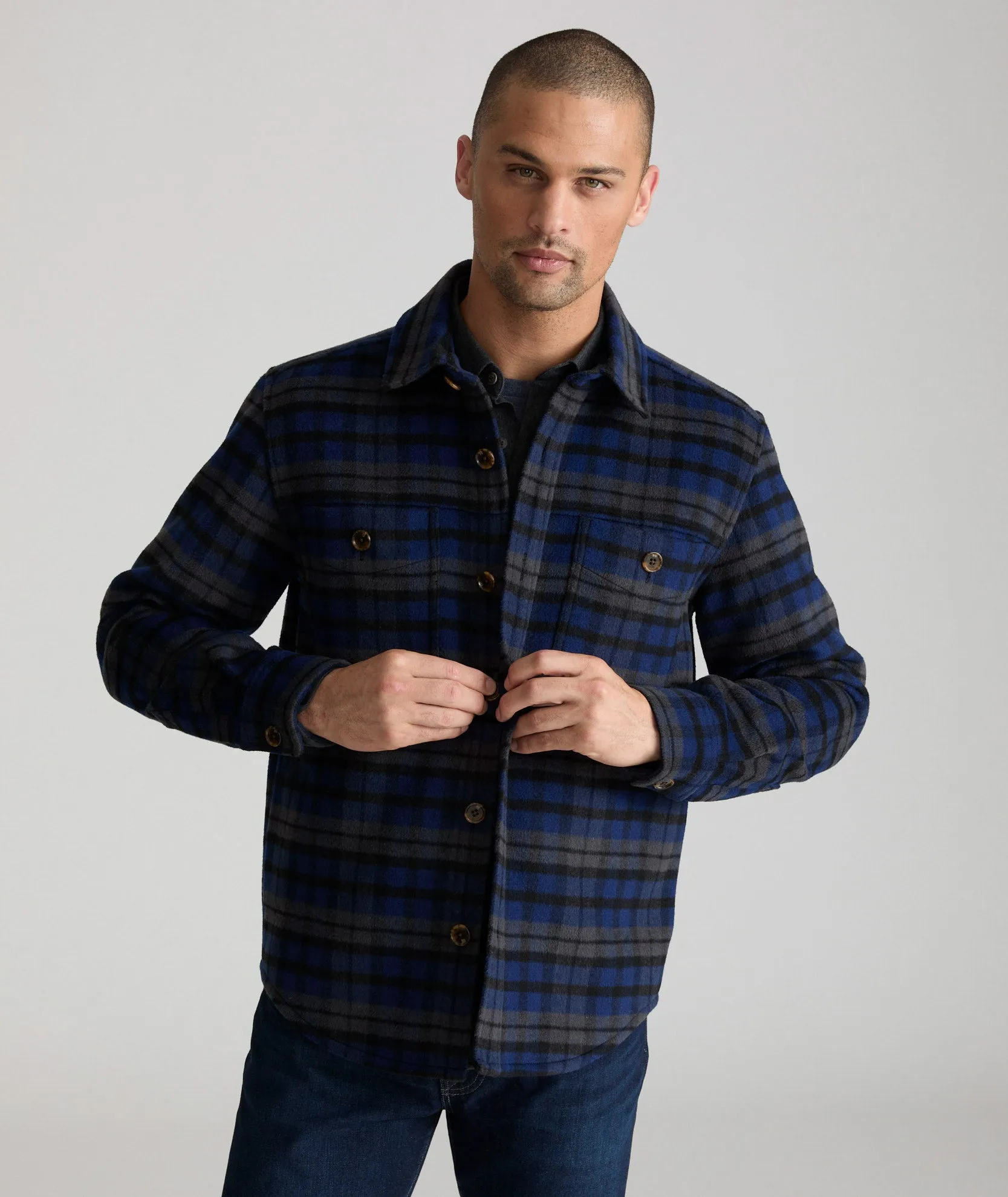 Wool-Blend CPO Jacket