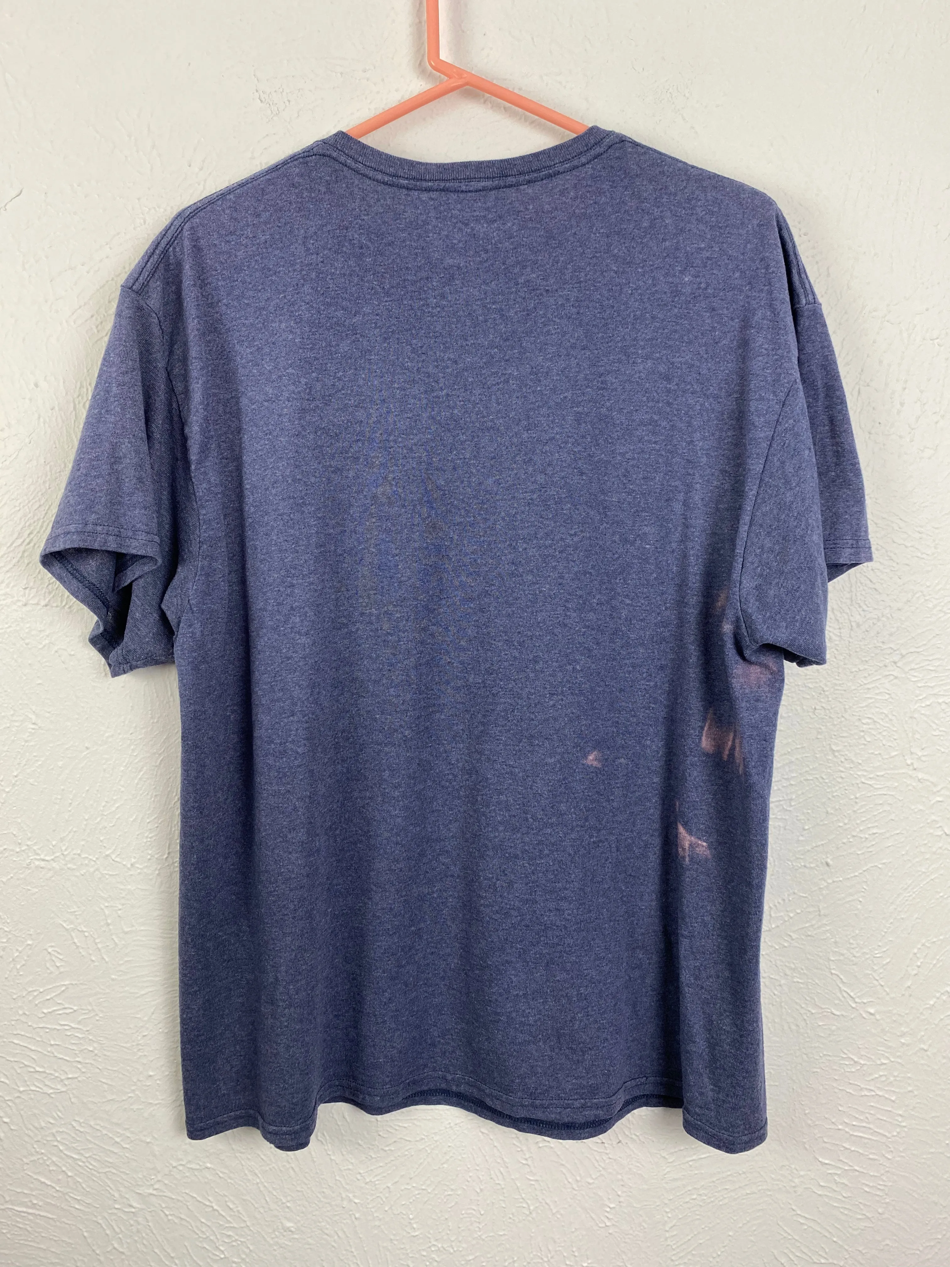 Wrangler Guitar Tee ~ Bleach Stain on Back