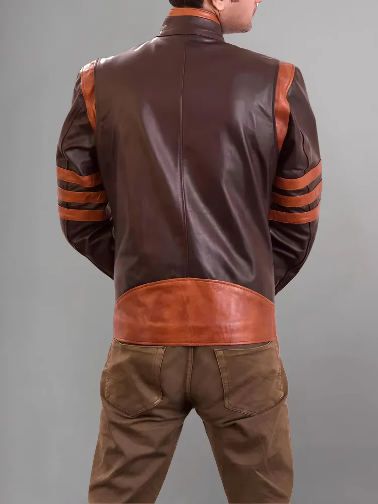 X-Men Origins Wolverine Logan Dark Brown Leather Jacket